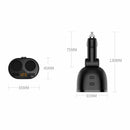 Fireproof Dual USB Car Charger One Point Two Car Cigarette Lighter Black sd KUZ