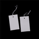 100Pcs White Paper Jewelry Clothes Label Price Tags With Elastic String 5*3c S3C