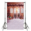 3x5ft Christmas House Retro Vinyl Studio Photo Backdrop Photography