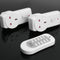 2pcs UK Plug Power Outlet Light Switch Socket+1pc Wireless Remote Control A