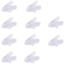 10Pieces Lavalier Mic Earphone Headset tidy Cable collar clip White