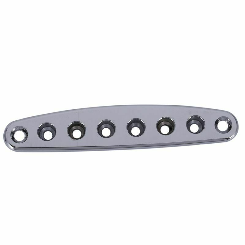 1 Pcs Electric Guitar Bridge String Thru Body Ferrules Bushing Plate - Silv