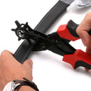 6 Sized Heavy Duty Leather Belt Eyelet Holes Punch Pliers Revolving Hand Punch