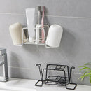 Wrought Iron Toothbrush Rack Bathroom Set Cup Storage Rack Strong Suction W X9K5