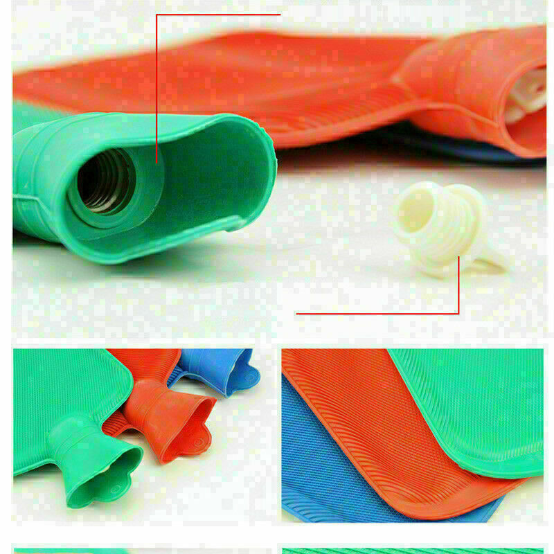 HOT THICK Rubber HOT WATER BOTTLE BAG WARM Relaxing Heat Cold Therapy R4Q5 L9C0
