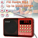 Mini Portable FM Radio LCD Digital MP3 Player Speaker USB AUX Rechargeable Z3Y9