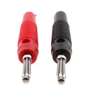 2PCS 4mm Copper Banana Plug Jack For Speaker Amplifier Test Probes Connector