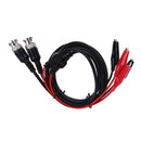 2pcs 110cm BNC Q9 to Dual Alligator Clip Oscilloscope Test Probe Leads A