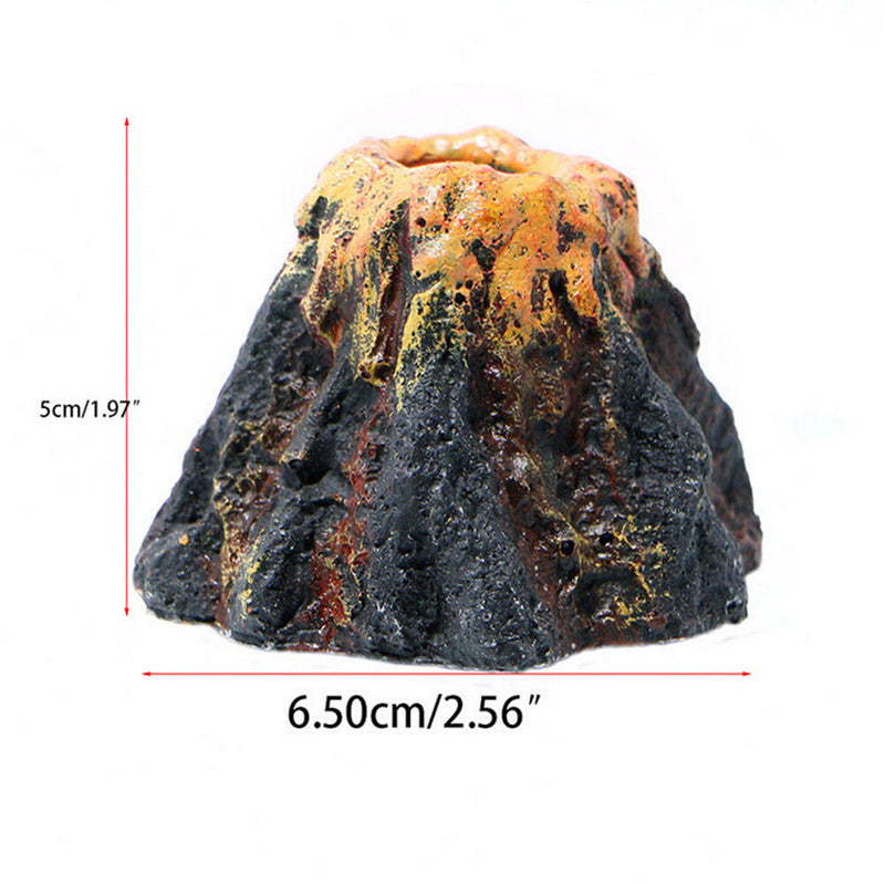 Aquarium Volcano Shape&Air Bubble Stone Oxygen Pump Fish Tank Ornament Decor 3C