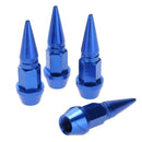 4pcs Aluminum Spike Shaped Car Bike Tire Valve Stem Dustproof Caps Covers Alloy