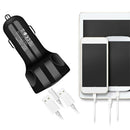 1x 3 Port USB Car Charger Adapter LED Display QC3.0 Fast Charging Accessories