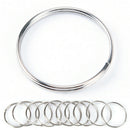 10x Steel Keyring Split Key Rings Nickel Hoop Ring Nickel Plated Steel Loop Chic