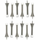 12 Pack Satin Nickel Door Stoppers - 3â…› inch Flexible Heavy Duty RustProof