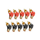 10 Packs Right Angle/90 DEG RAC Male to Female ADAPTERS AV Cable Connector