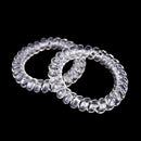 5pcs Lady Girl Clear Elastic Rubber Hair Ties Spiral Rubber Rope Hairb JR
