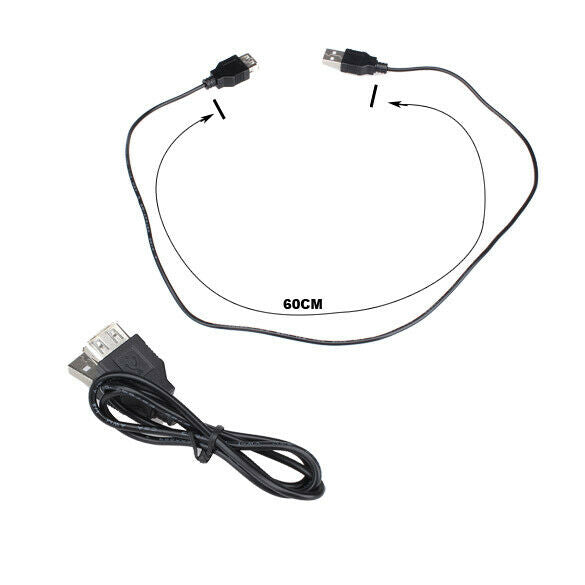 60cm 2ft USB 1.1 Extension Cable USB A Male Plug to A Female Socket Lead