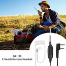QX-105 K-Plug PTT Wired Intercom Headphone for Baofeng UV-82/8D Walkie Talkie