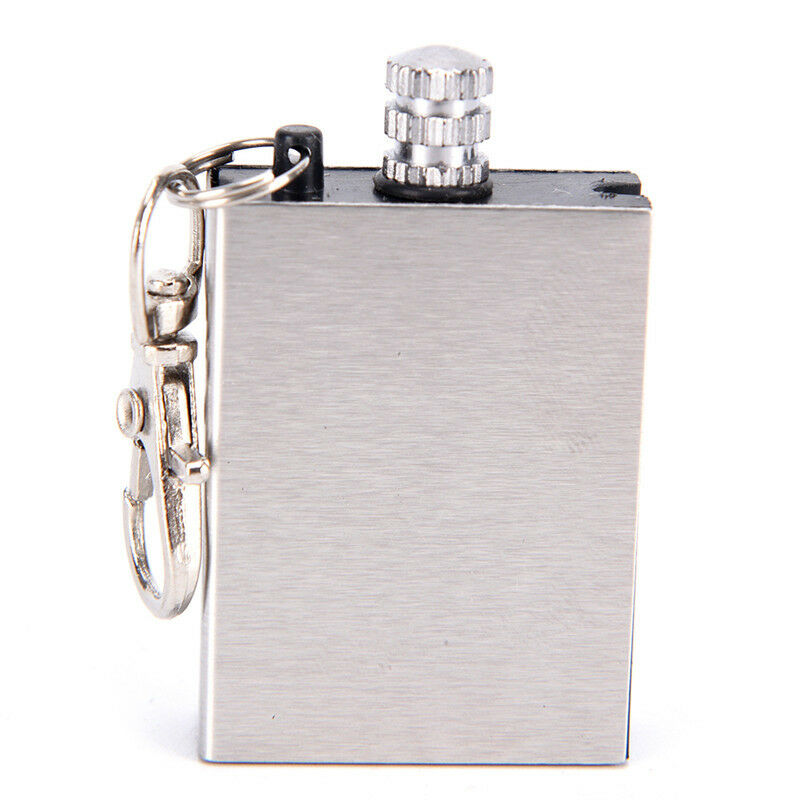 Fire Starter Capsule Flint Keychain Key ring Lighter Match NO Fuel Camp Tool MO