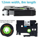 3Pcs 12mm+9mm+6mm Black TZe221 TZe211 TZe231 Tape for Brother P-Press Label C7O2