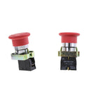 2xMushroom NC Emergency Stop Latching Rotary Self-locking Push-button Switch