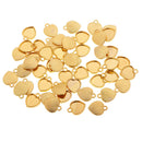 50 Pieces Love Heart Shape Blank Cabochon Trays Charms Bezel Base Pendants
