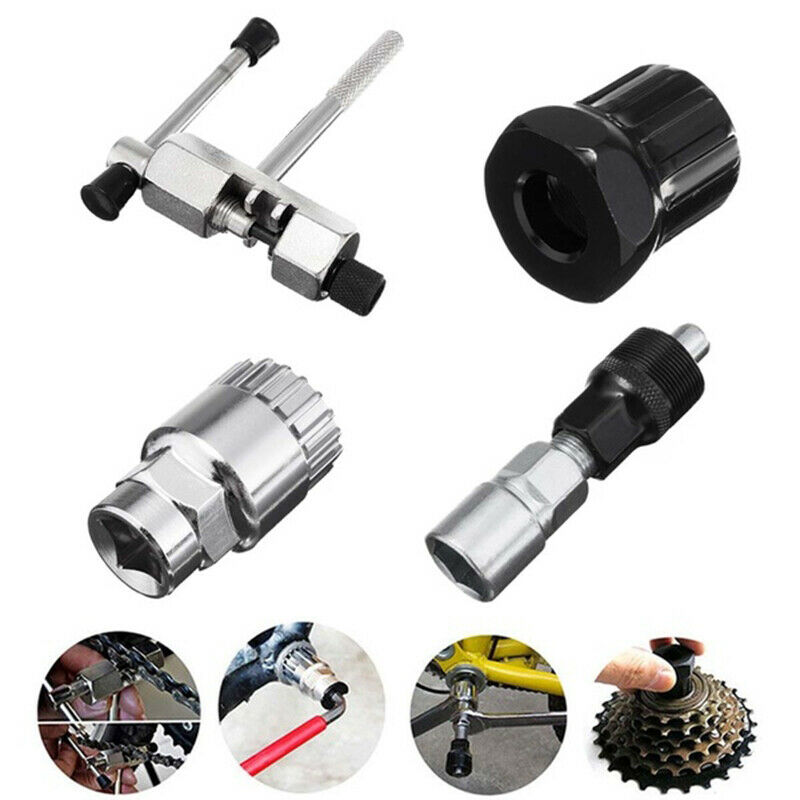 4pcs Mountain Bike Bicycle Crank Chain Axis Extractor Removal Repair Tools _.AU