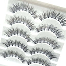 5Pair Natural Cross Eye Lashes Extension Makeup False Eyelashes Clear Band