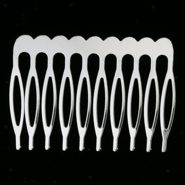 10 Hair Clip Hair Combs Pins Barrettes Wedding Veil Wire Metal Comb Hair DIY