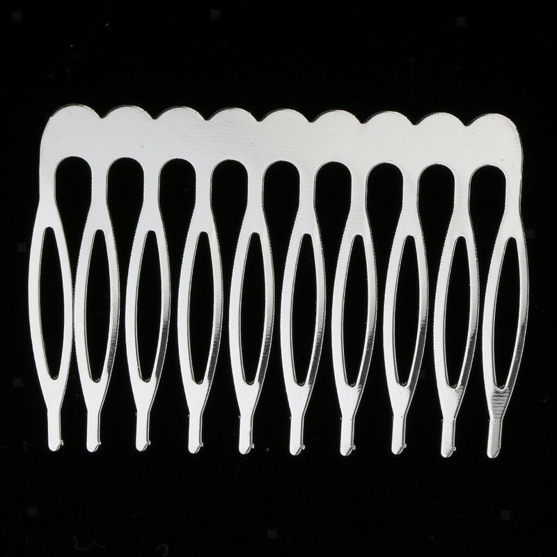 10 Hair Clip Hair Combs Pins Barrettes Wedding Veil Wire Metal Comb Hair DIY