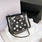 2pcs/Set Women Clear PVC Shoulder Bag PU Daisy Clutch Handbags (Black)
