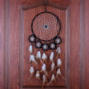 Catcher wall hanging decoration  ornament with feathers 6 circles