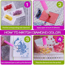 Diy 5D Diamond Painting By Number Kits, Crystal Rhinestone Embroidery Paint
