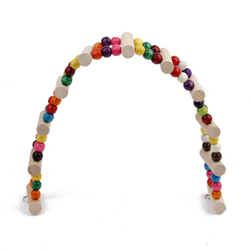 Wooden Mouse Hamster Ladder Bridge Gerbil Pet Parrot Bird Canary Toys 48CM