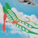 Rubber Band Powered Glider Biplane Assemble Aircraft Plane Kid Education yiS TE