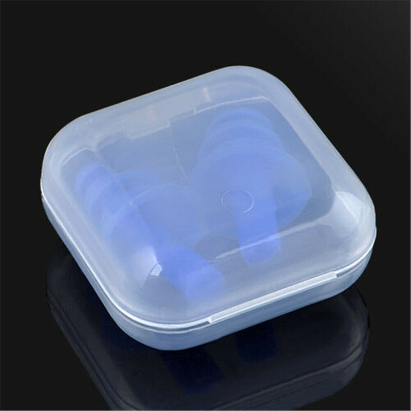 Anti Noise Snore Silicone Ear Plugs Comfortable Earplugs +Box For Sleep Study