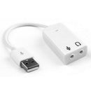 USB Male to 2x 3.5mm Jack Headphone/Microphone Socket AUX Audio Adapter Ca DVS