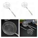 2pcs Stainless Steel Asian Spider Strainer Skimmer Food with Handle Ladle Spoon