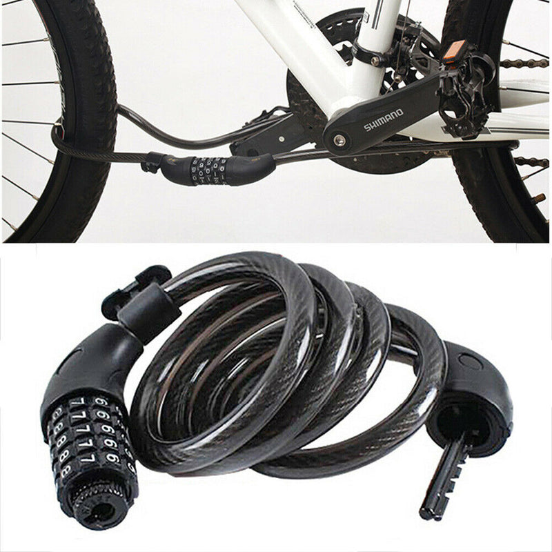 5 Digit Combination Bike Bicycle Cycling Security Code Lock Cable