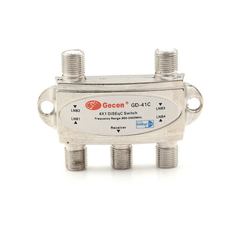 1pcs DiSEqc wideband switch connect 4dishes 4 lnb for satellite receiver FT