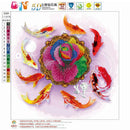 DIY 5D Diamond Embroidery Painting Fish Cross Stitch Craft Home Decor