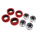 1:10 On Road Racing RC Car Rubber Wheels Tyres Rims HSP HPI 94122/94123 Red