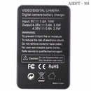 1X(Ahdbt-501 For Go-Pro Hero5 Battery Usb Lcd Display Dual Port Charger For