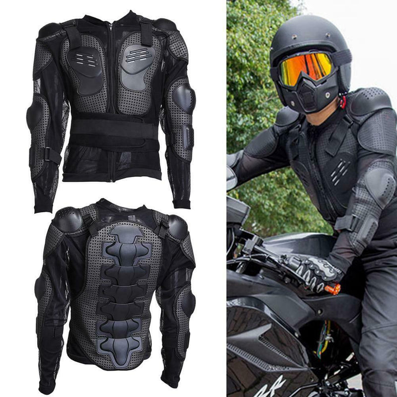 Motorcycle MX Full Body Armor Jacket Spine Chest Shoulder Protection Riding