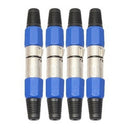 1 Pair XLR 3-Pin Blue Microphone Male/Female Connector Metal Housing Fad  OZ