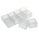 10x Square Furniture Leg Covers No-slip Chair Leg Caps Floor Protectors Clear