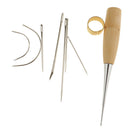 14pcs Leather Sewing Needles & Waxed Thread & Stitching Awl & Sewing thimble