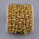 15m Golden Color Beaded Chain for DIY Jewelry Making Bracelet Craft Accessories