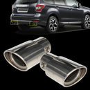 2 Stainless Exhaust Pipe Tip Tail Muffler Pipe fit for Subaru Forester 2008-12