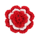 10x Beautiful Crochet Cotton Flower Brooch Women Adornment Present Red S