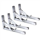 4 Pcs Polished Stainless Steel Folding Shelf Bench Table Folding Shelf or B